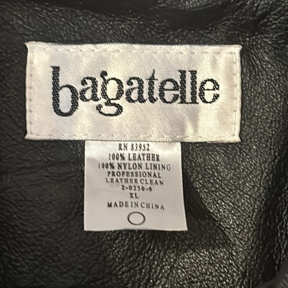 New Women’s Bagatelle 100% Leather Black Long Button Up Jacket Size XL - Picture 5 of 7